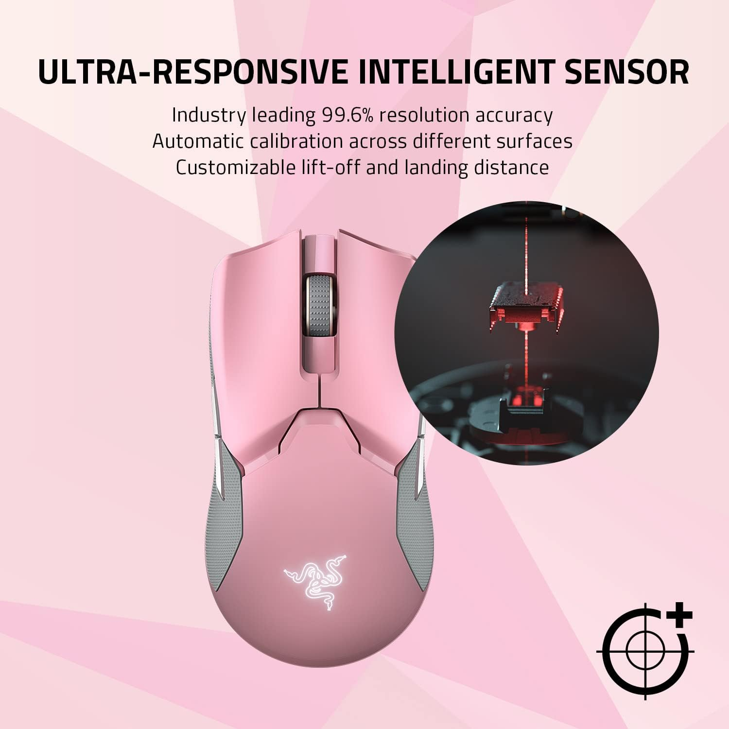 Razer Viper Ultimate Mouse & Dock - Quartz Pink Razer Viper Ultimate Mouse & Dock - Quartz Pink